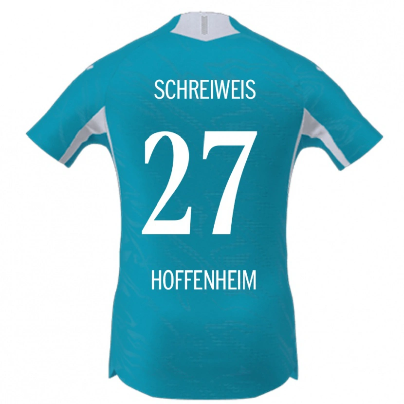Danxen Damen Ben Schreiweis #27 Himmelblau Auswärtstrikot Trikot 2025/26 T-Shirt Schweiz