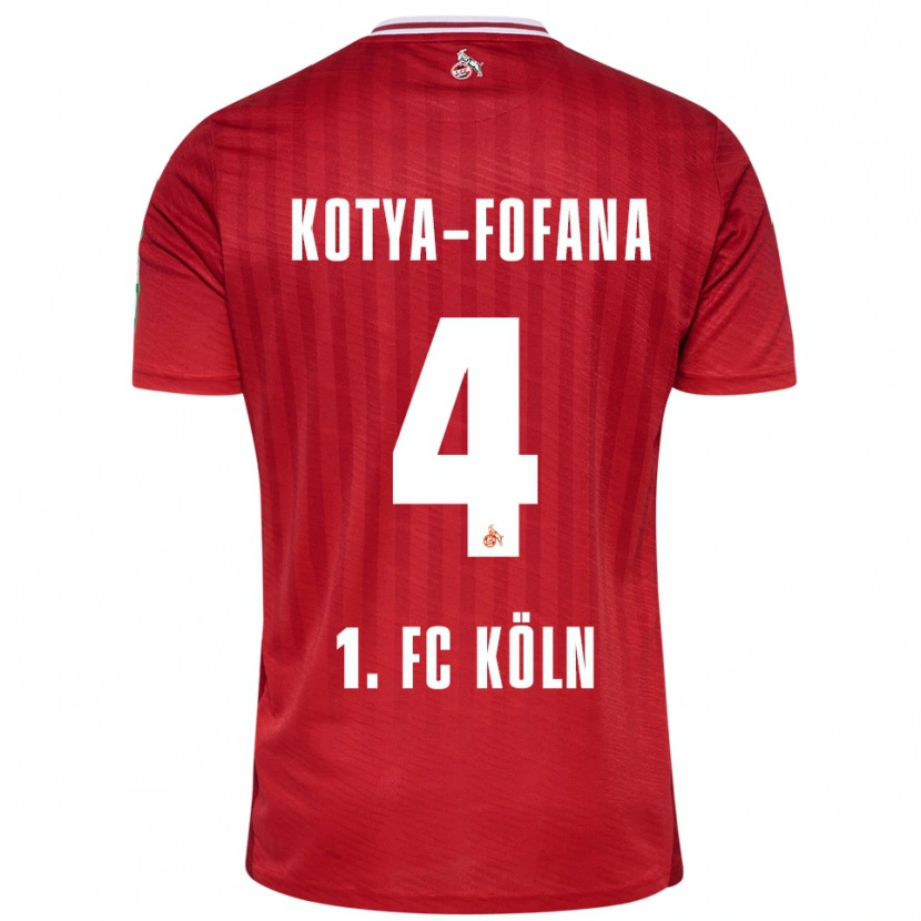 Danxen Damen Assad Kotya-Fofana #4 Rot Weiß Auswärtstrikot Trikot 2025/26 T-Shirt Schweiz