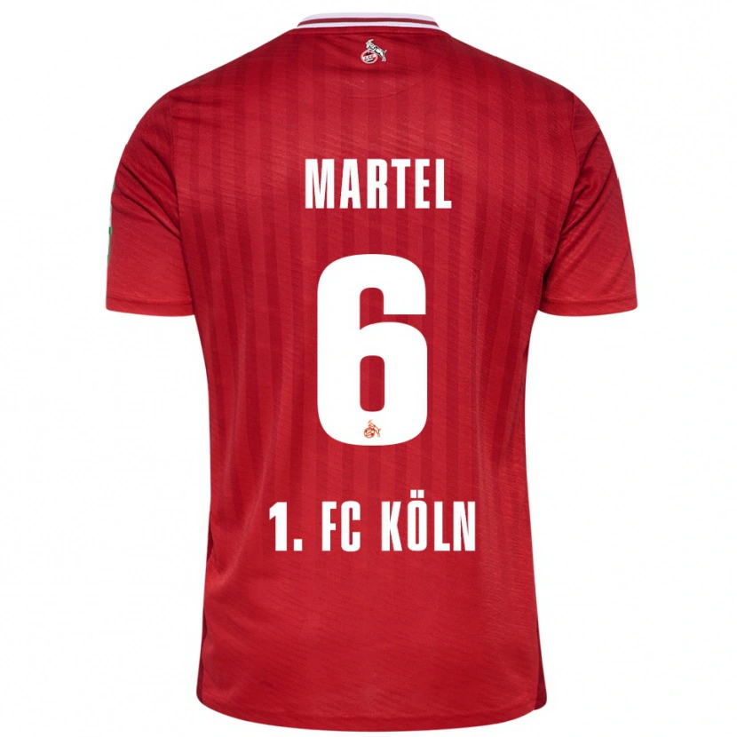 Danxen Damen Eric Martel #6 Rot Weiß Auswärtstrikot Trikot 2025/26 T-Shirt Schweiz