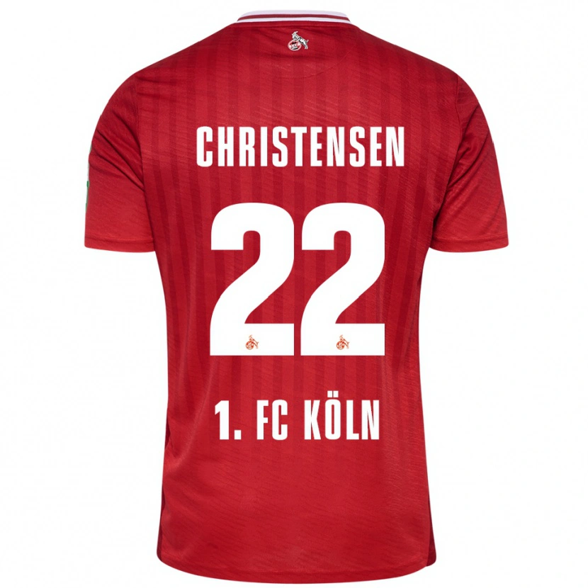 Danxen Damen Jacob Christensen #22 Rot Weiß Auswärtstrikot Trikot 2025/26 T-Shirt Schweiz