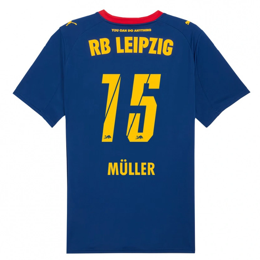 Danxen Damen Hannes Müller #15 Marineblau Rot Auswärtstrikot Trikot 2025/26 T-Shirt Schweiz