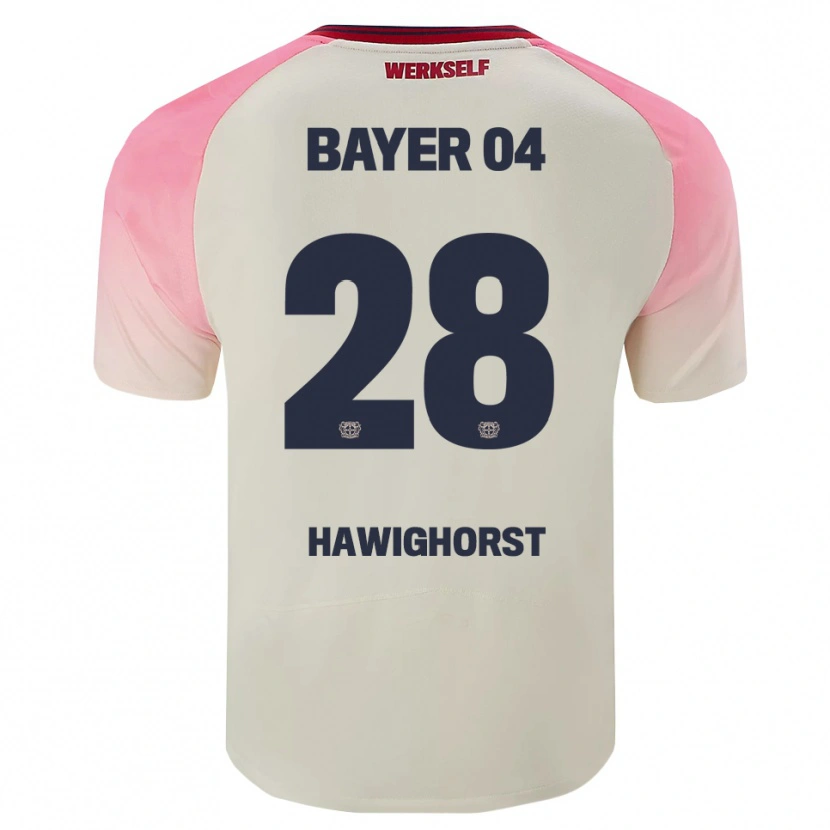 Danxen Damen Ben Hawighorst #28 Pink Cremeweiß Auswärtstrikot Trikot 2025/26 T-Shirt Schweiz