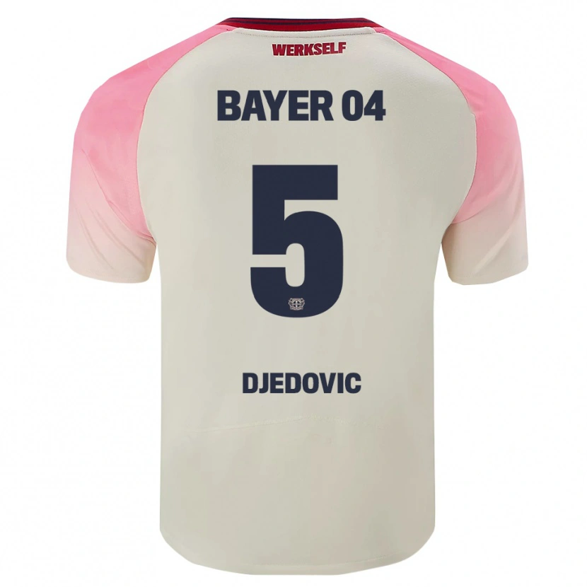 Danxen Damen Melis Djedovic #5 Pink Cremeweiß Auswärtstrikot Trikot 2025/26 T-Shirt Schweiz