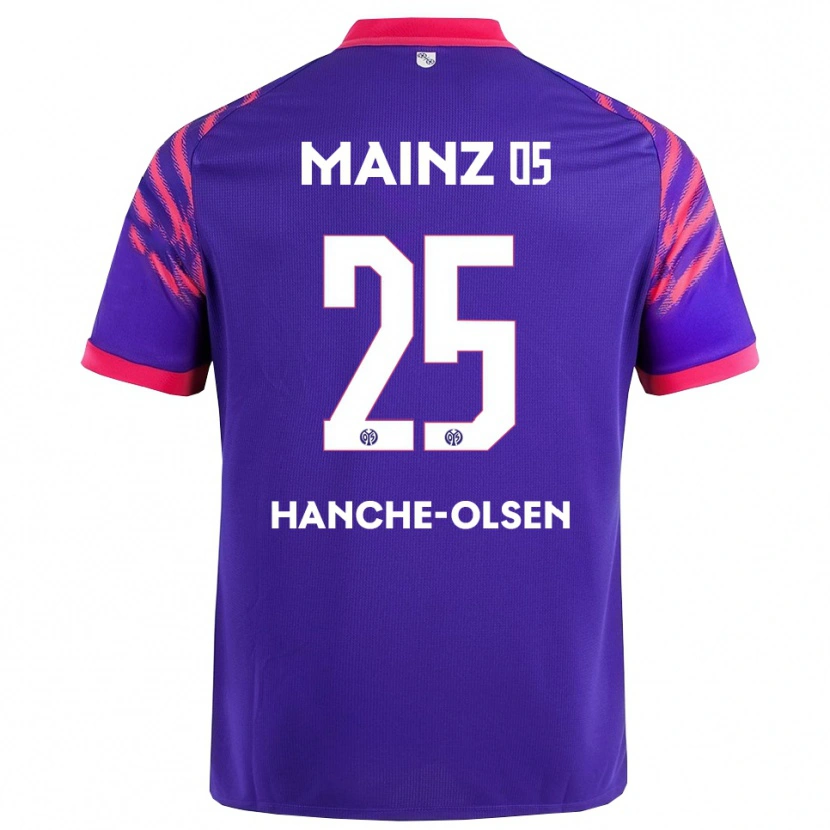 Danxen Damen Andreas Hanche-Olsen #25 Marineblau Pink Auswärtstrikot Trikot 2025/26 T-Shirt Schweiz