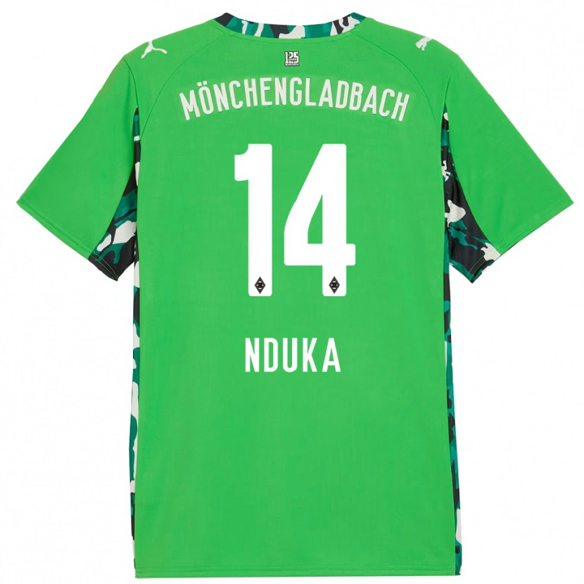 Danxen Damen Michael Nduka #14 Grün Schwarz Auswärtstrikot Trikot 2025/26 T-Shirt Schweiz