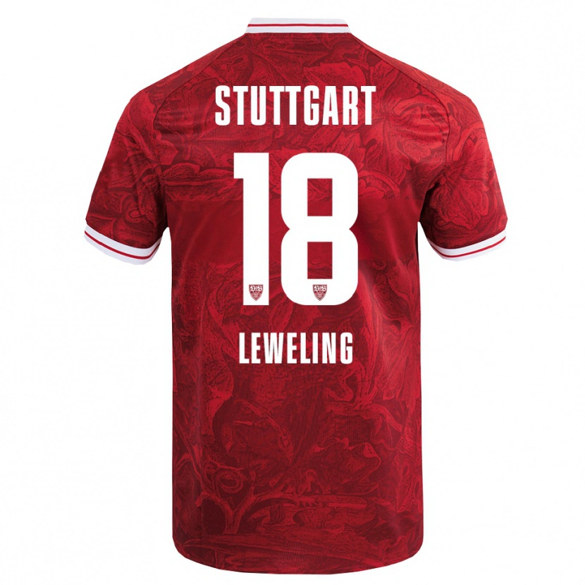 Danxen Damen Jamie Leweling #18 Rot Schwarz Auswärtstrikot Trikot 2025/26 T-Shirt Schweiz
