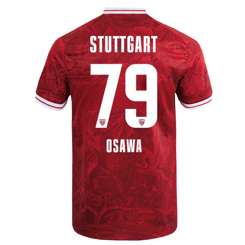 Danxen Damen Haruka Ōsawa #79 Rot Schwarz Auswärtstrikot Trikot 2025/26 T-Shirt Schweiz