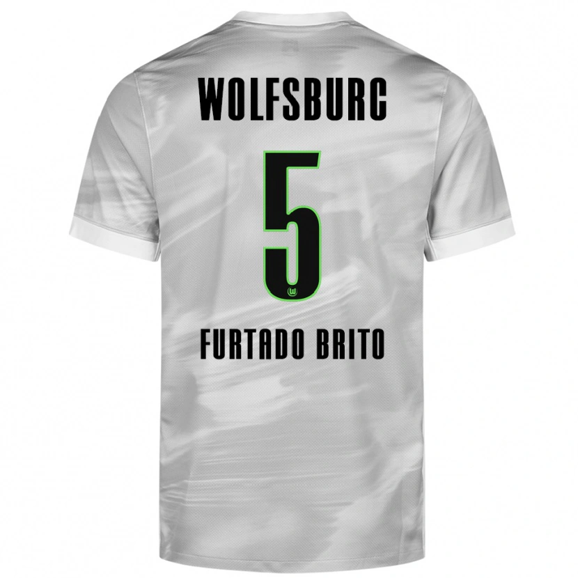 Danxen Damen Dinaylo Furtado Brito #5 Grau Weiß Auswärtstrikot Trikot 2025/26 T-Shirt Schweiz