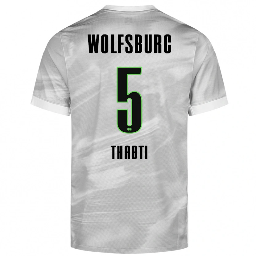 Danxen Damen Mohamed Thabti #5 Grau Weiß Auswärtstrikot Trikot 2025/26 T-Shirt Schweiz