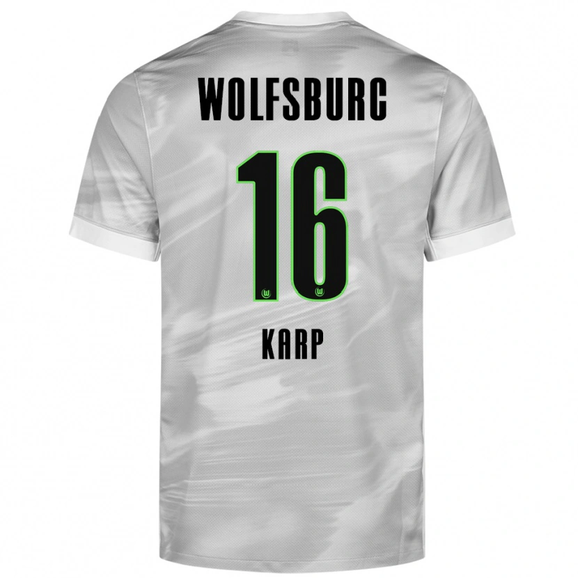 Danxen Damen Maurice Karp #16 Grau Weiß Auswärtstrikot Trikot 2025/26 T-Shirt Schweiz