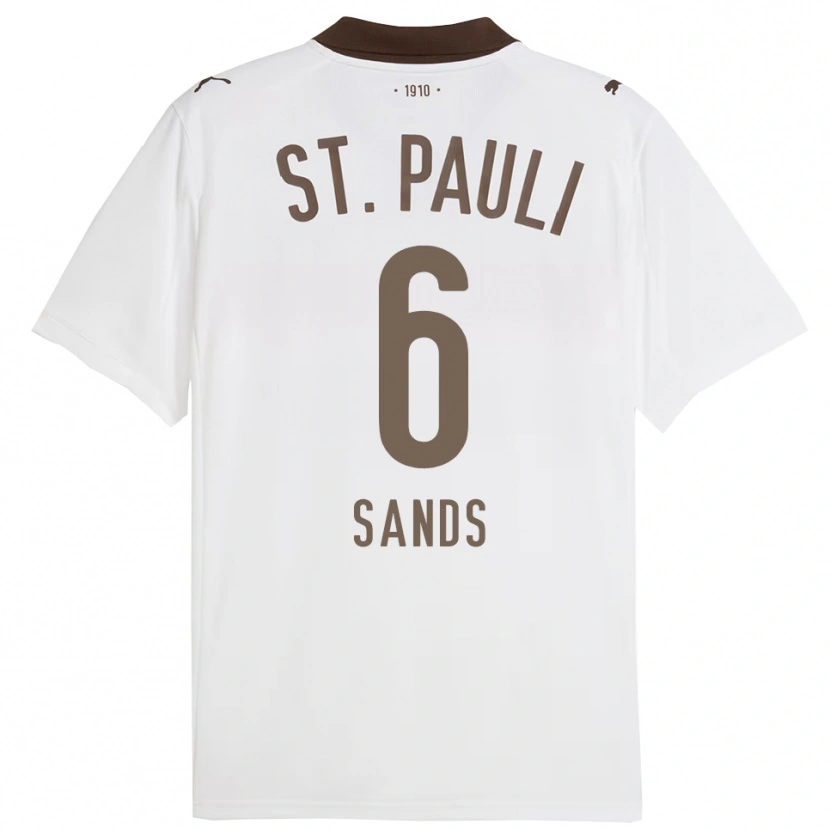 Danxen Damen James Sands #6 Weiß Rot Auswärtstrikot Trikot 2025/26 T-Shirt Schweiz