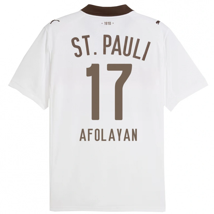 Danxen Damen Oladapo Afolayan #17 Weiß Rot Auswärtstrikot Trikot 2025/26 T-Shirt Schweiz