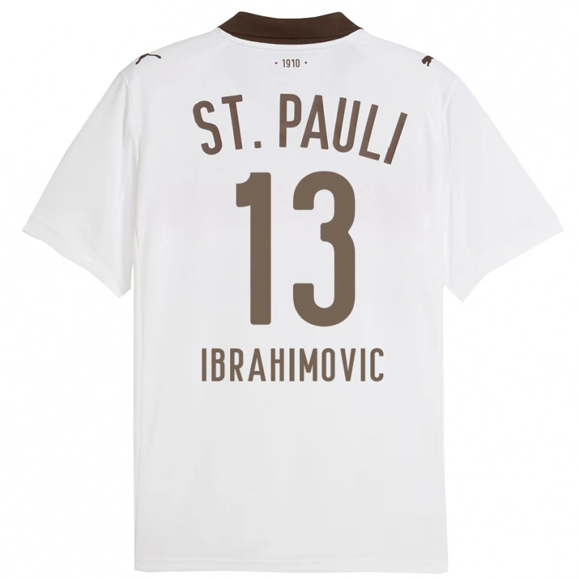 Danxen Damen Ajdin Ibrahimovic #13 Weiß Rot Auswärtstrikot Trikot 2025/26 T-Shirt Schweiz