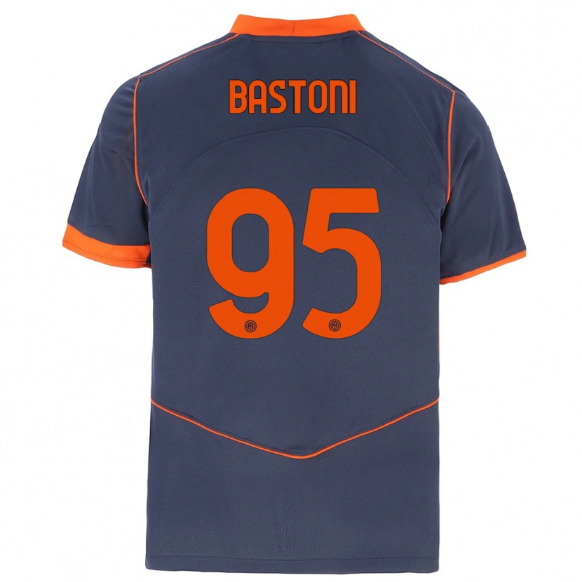 Danxen Damen Alessandro Bastoni #95 Grau Orange Ausweichtrikot Trikot 2025/26 T-Shirt Schweiz