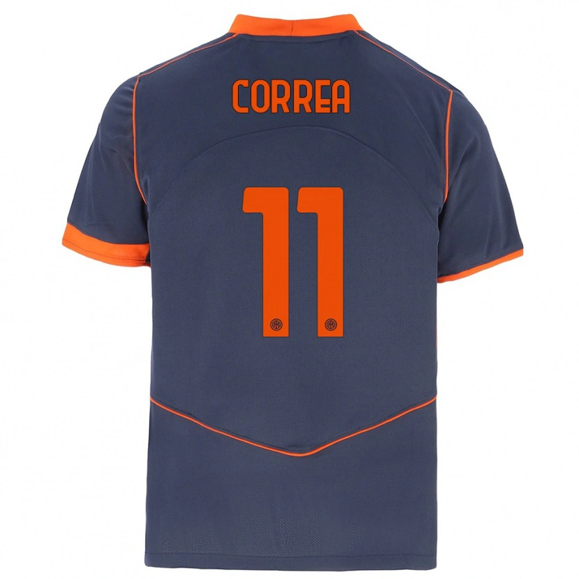 Danxen Damen Joaquin Correa #11 Grau Orange Ausweichtrikot Trikot 2025/26 T-Shirt Schweiz