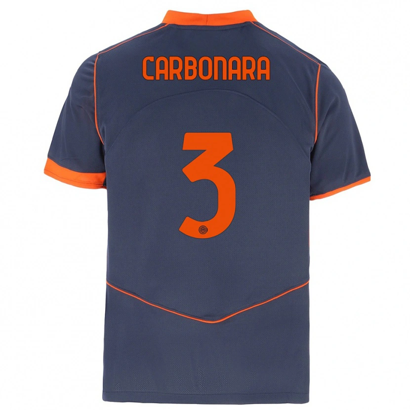 Danxen Damen Matteo Carbonara #3 Grau Orange Ausweichtrikot Trikot 2025/26 T-Shirt Schweiz
