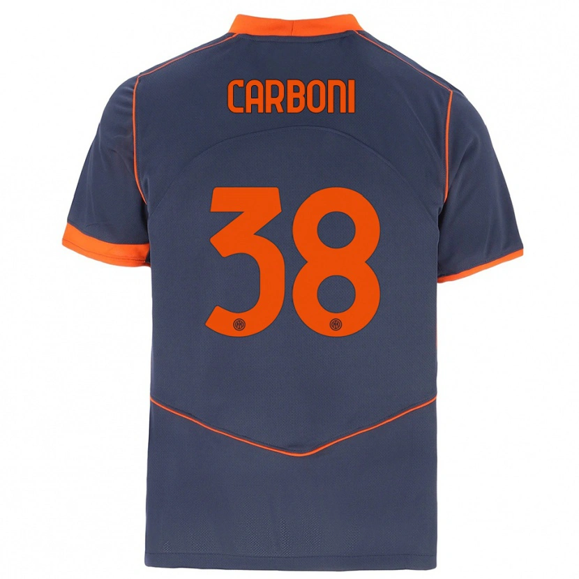 Danxen Damen Valentin Carboni #38 Grau Orange Ausweichtrikot Trikot 2025/26 T-Shirt Schweiz