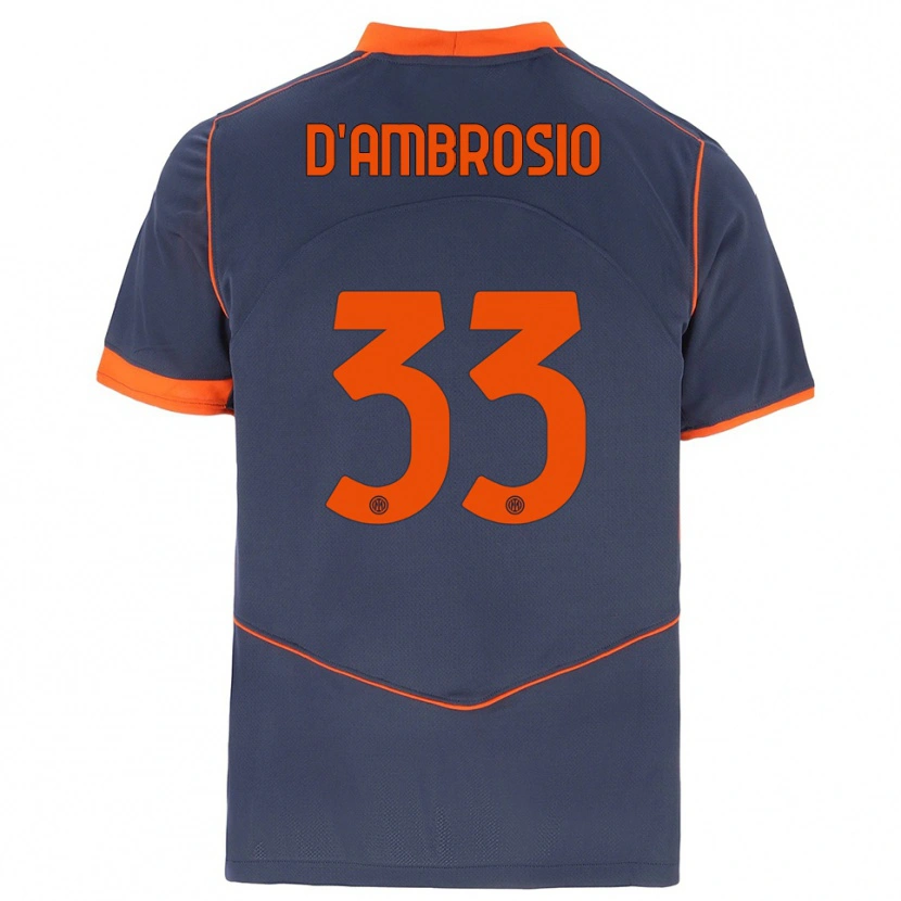 Danxen Damen Danilo D'ambrosio #33 Grau Orange Ausweichtrikot Trikot 2025/26 T-Shirt Schweiz