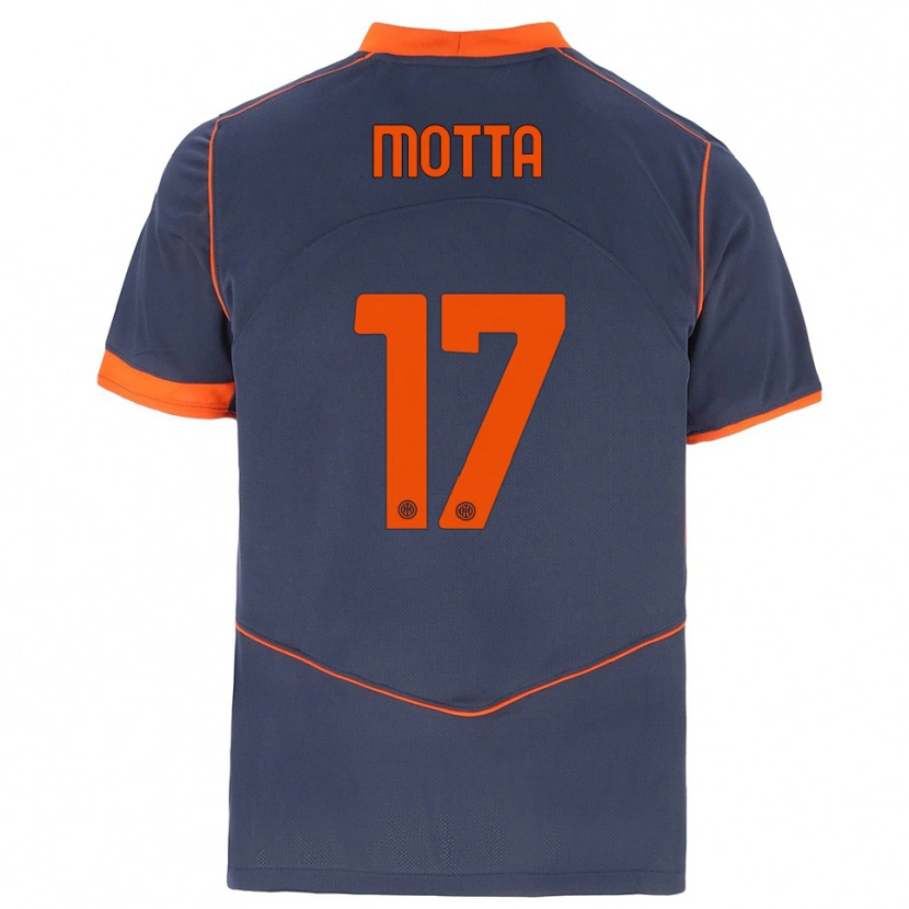 Danxen Damen Matteo Motta #17 Grau Orange Ausweichtrikot Trikot 2025/26 T-Shirt Schweiz