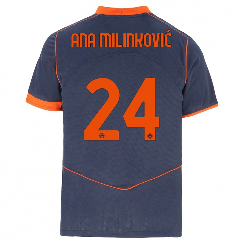 Danxen Damen Marija Ana Milinković #24 Grau Orange Ausweichtrikot Trikot 2025/26 T-Shirt Schweiz