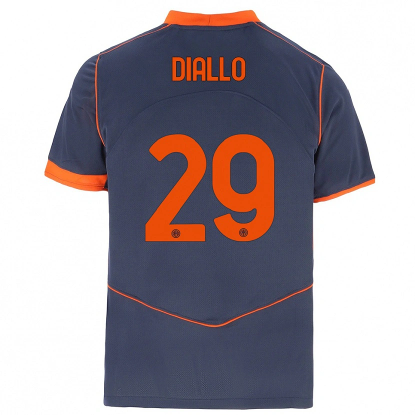 Danxen Damen Oumar Diallo #29 Grau Orange Ausweichtrikot Trikot 2025/26 T-Shirt Schweiz