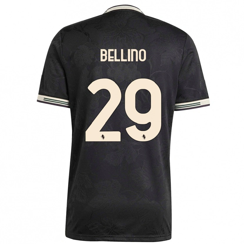 Danxen Damen Filippo Bellino #29 Schwarz Weiß Grün Ausweichtrikot Trikot 2025/26 T-Shirt Schweiz