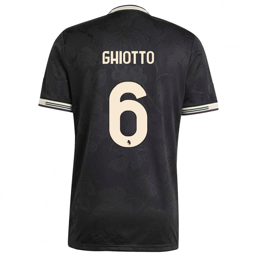 Danxen Damen Alessandro Ghiotto #6 Schwarz Weiß Grün Ausweichtrikot Trikot 2025/26 T-Shirt Schweiz