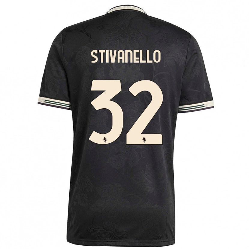 Danxen Damen Riccardo Stivanello #32 Schwarz Weiß Grün Ausweichtrikot Trikot 2025/26 T-Shirt Schweiz