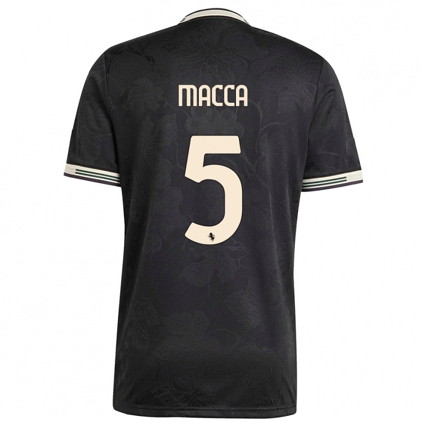 Danxen Damen Federico Macca #5 Schwarz Weiß Grün Ausweichtrikot Trikot 2025/26 T-Shirt Schweiz