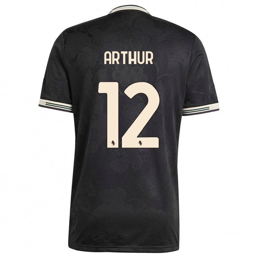 Danxen Damen Arthur Melo #12 Schwarz Weiß Grün Ausweichtrikot Trikot 2025/26 T-Shirt Schweiz