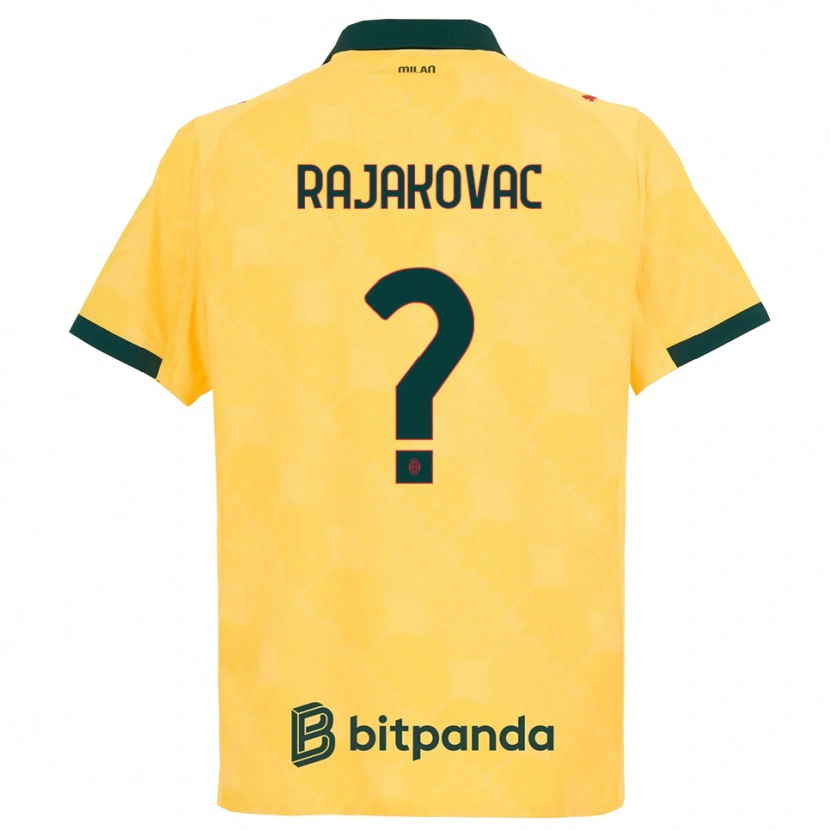 Danxen Damen Mihajlo Rajakovac #0 Gelb Schwarz Ausweichtrikot Trikot 2025/26 T-Shirt Schweiz