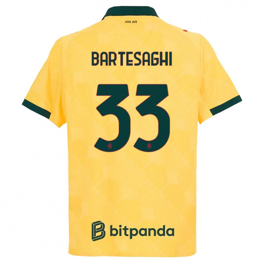 Danxen Damen Davide Bartesaghi #33 Gelb Schwarz Ausweichtrikot Trikot 2025/26 T-Shirt Schweiz
