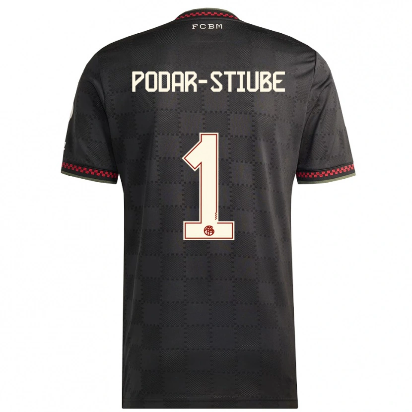 Danxen Damen David Podar-Stiube #1 Schwarz Weiß Ausweichtrikot Trikot 2025/26 T-Shirt Schweiz