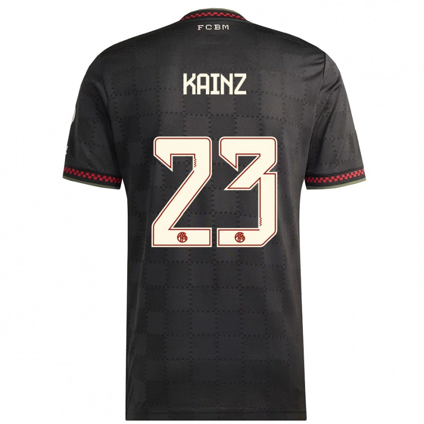 Danxen Damen Manuel Kainz #23 Schwarz Weiß Ausweichtrikot Trikot 2025/26 T-Shirt Schweiz