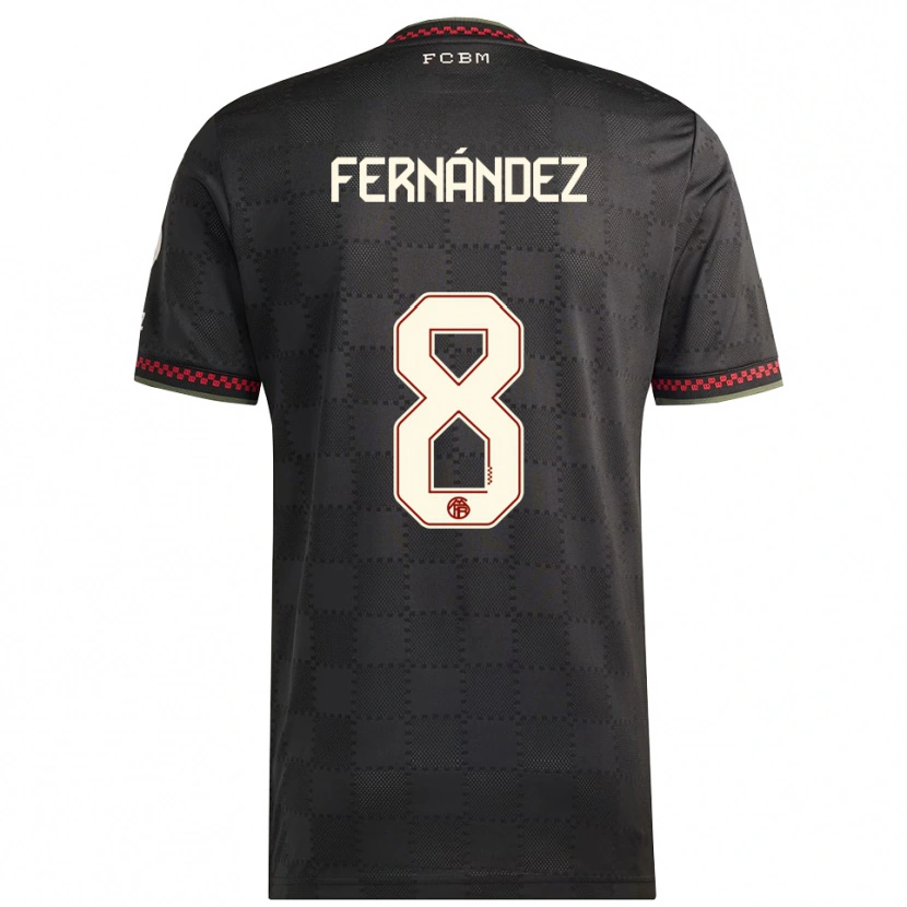 Danxen Damen Javier Fernández #8 Schwarz Weiß Ausweichtrikot Trikot 2025/26 T-Shirt Schweiz