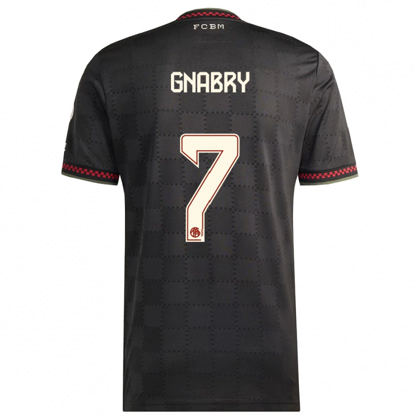 Danxen Damen Serge Gnabry #7 Schwarz Weiß Ausweichtrikot Trikot 2025/26 T-Shirt Schweiz