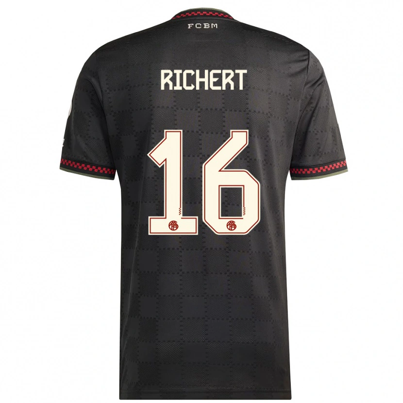 Danxen Damen Leonhard Richert #16 Schwarz Weiß Ausweichtrikot Trikot 2025/26 T-Shirt Schweiz