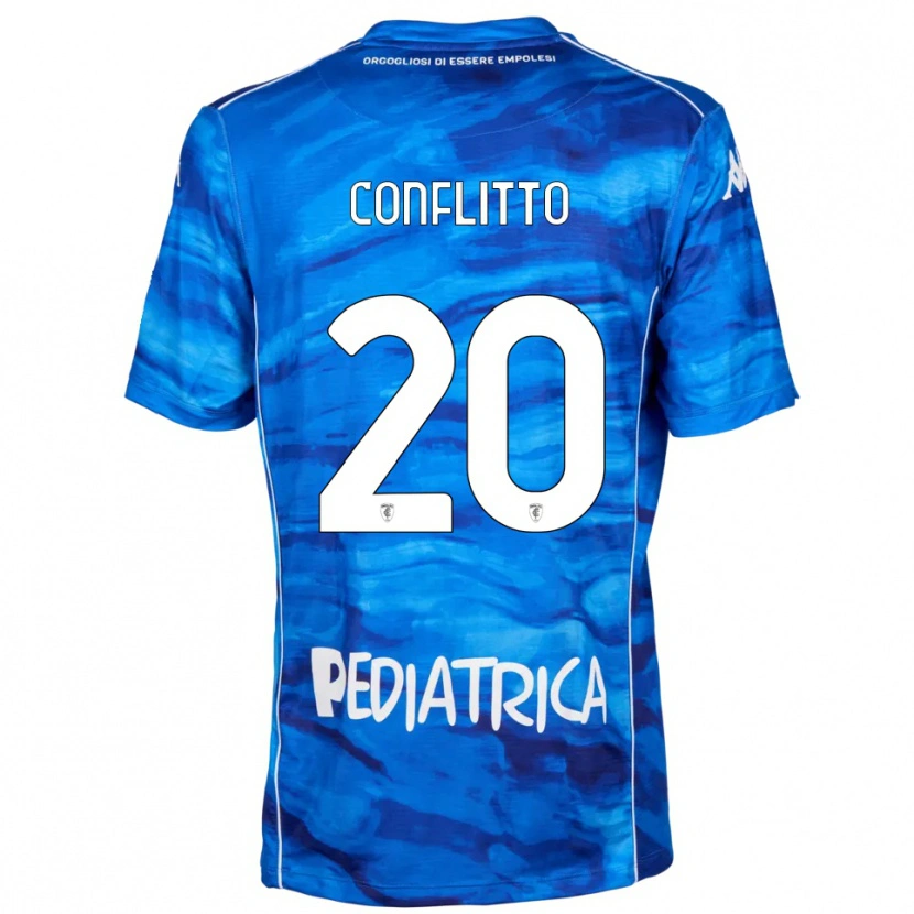 Danxen Kinder Tommaso Conflitto #20 Blau Weiß Heimtrikot Trikot 2025/26 T-Shirt Schweiz