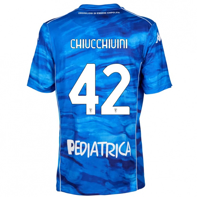 Danxen Kinder Lorenzo Chiucchiuini #42 Blau Weiß Heimtrikot Trikot 2025/26 T-Shirt Schweiz
