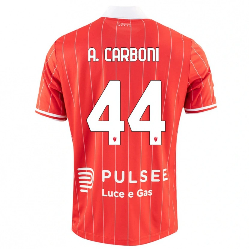 Danxen Kinder Andrea Carboni #44 Rot Weiß Heimtrikot Trikot 2025/26 T-Shirt Schweiz