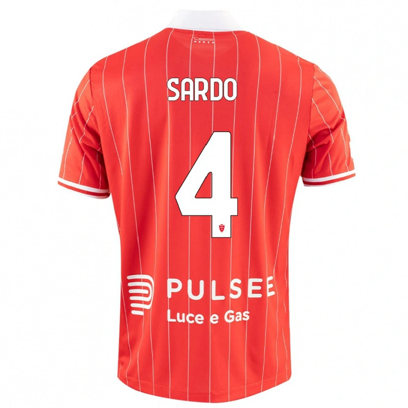 Danxen Kinder Jacopo Sardo #4 Rot Weiß Heimtrikot Trikot 2025/26 T-Shirt Schweiz