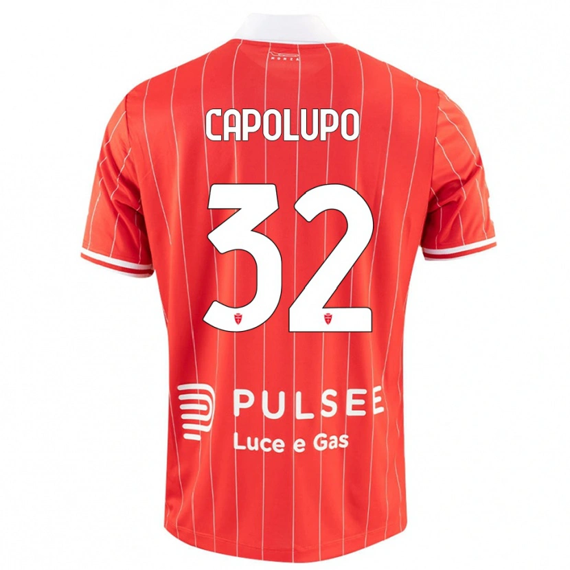 Danxen Kinder Samuele Capolupo #32 Rot Weiß Heimtrikot Trikot 2025/26 T-Shirt Schweiz