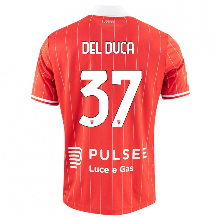 Danxen Kinder Jacopo Del Duca #37 Rot Weiß Heimtrikot Trikot 2025/26 T-Shirt Schweiz