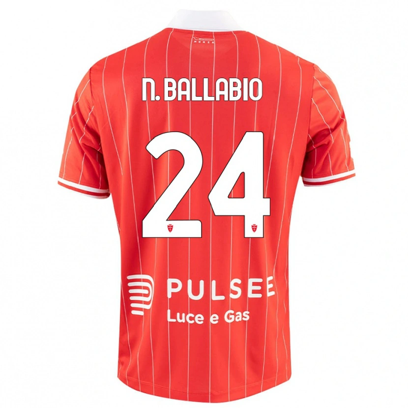 Danxen Kinder Nicolò Ballabio #24 Rot Weiß Heimtrikot Trikot 2025/26 T-Shirt Schweiz