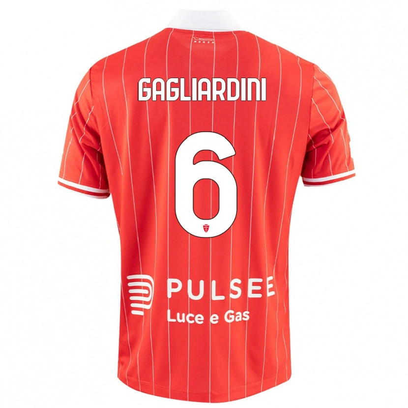 Danxen Kinder Roberto Gagliardini #6 Rot Weiß Heimtrikot Trikot 2025/26 T-Shirt Schweiz