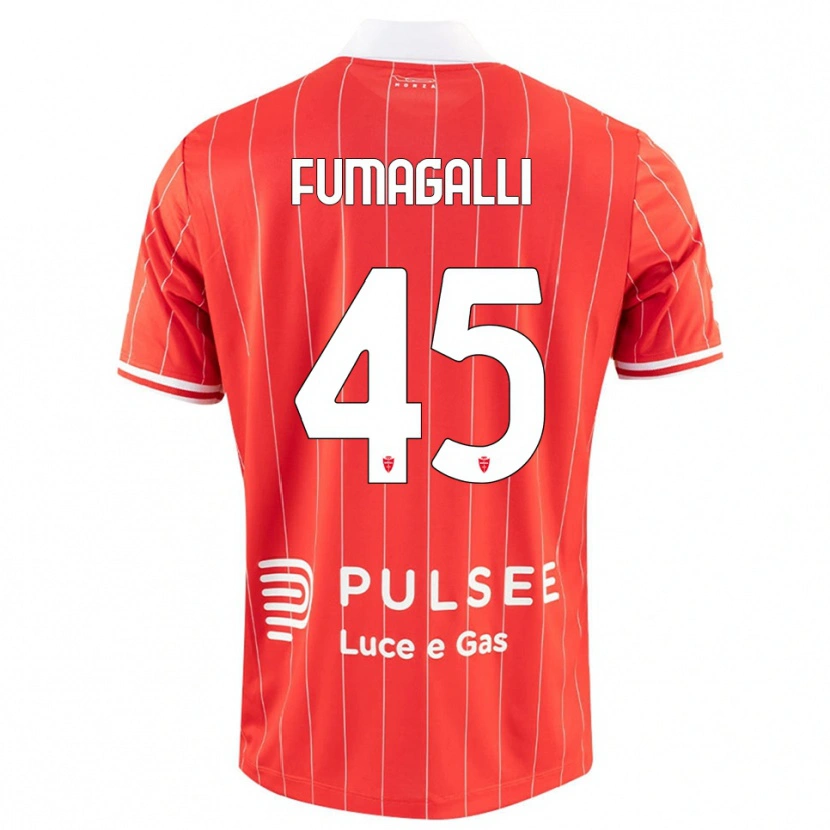Danxen Kinder Valerio Fumagalli #45 Rot Weiß Heimtrikot Trikot 2025/26 T-Shirt Schweiz