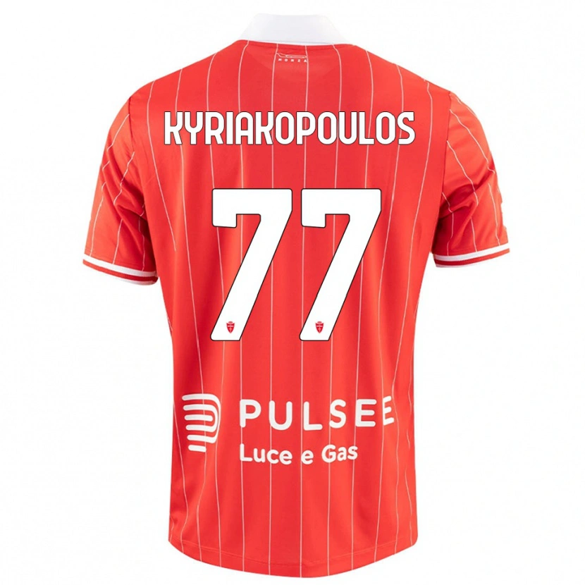 Danxen Kinder Georgios Kyriakopoulos #77 Rot Weiß Heimtrikot Trikot 2025/26 T-Shirt Schweiz