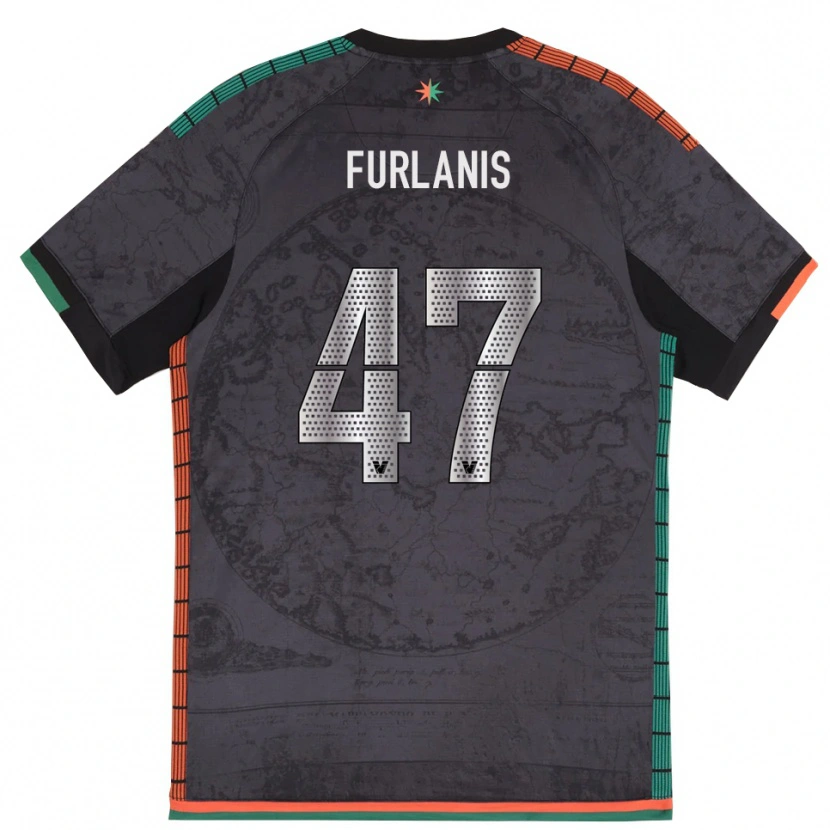 Danxen Kinder Giorgia Furlanis #47 Dunkelgrau Heimtrikot Trikot 2025/26 T-Shirt Schweiz