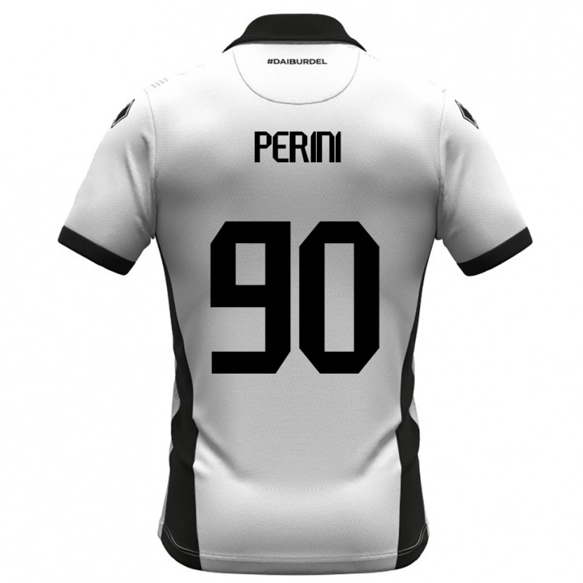 Danxen Kinder Giovanni Perini #90 Weiß Schwarz Orange Heimtrikot Trikot 2025/26 T-Shirt Schweiz