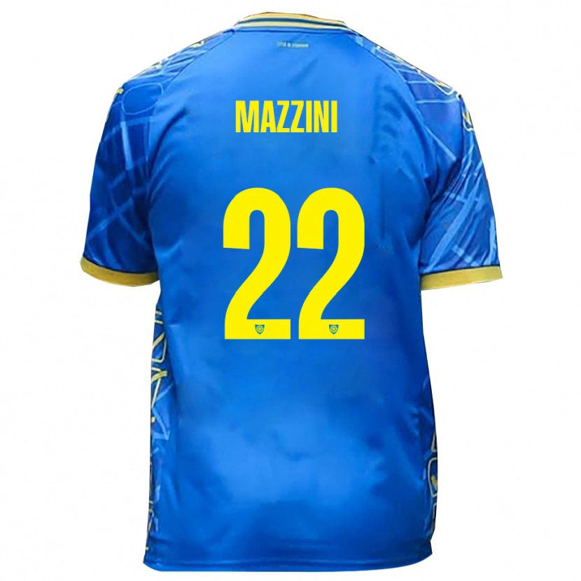 Danxen Kinder Stefano Mazzini #22 Himmelblau Gelb Heimtrikot Trikot 2025/26 T-Shirt Schweiz